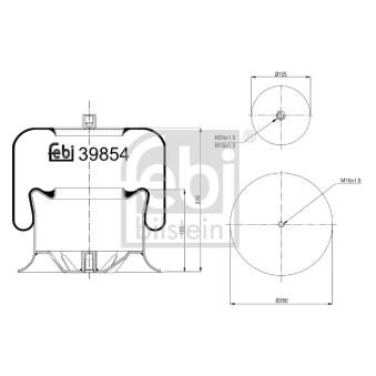 Soufflet à air, suspension pneumatique FEBI BILSTEIN [39854]