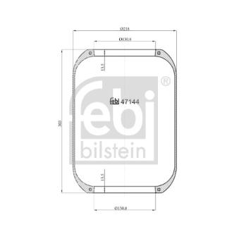 Soufflet à air, suspension pneumatique FEBI BILSTEIN OEM 0098480455