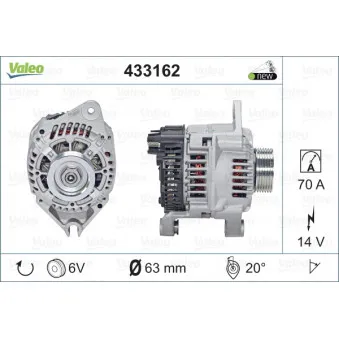 Alternateur VALEO OEM 96122596R