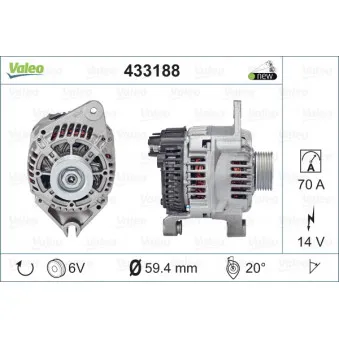 Alternateur VALEO OEM 5701E2