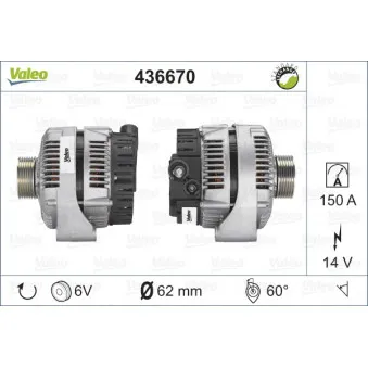Alternateur VALEO OEM 5705Y3