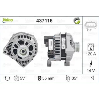 Alternateur VALEO OEM 12312247405