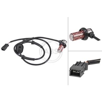 Capteur, vitesse de roue A.B.S. 30186 pour AUDI A4 1.8 T quattro - 180cv