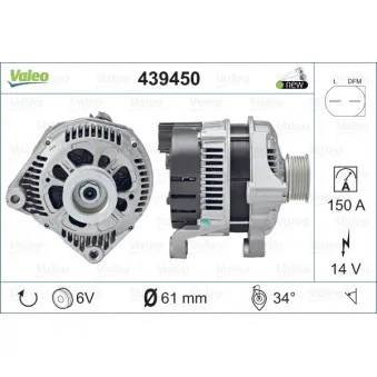 Alternateur VALEO OEM 12317788223