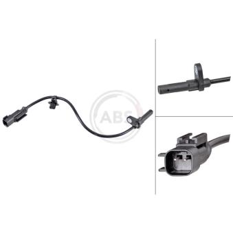Capteur, vitesse de roue A.B.S. 31809 pour HYUNDAI SANTA FÉ 2.2 TDCi - 100cv