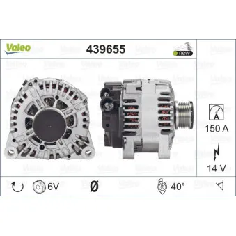 Alternateur VALEO OEM 9655531380