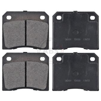 Jeu de 4 plaquettes de frein arrière A.B.S. [36001]