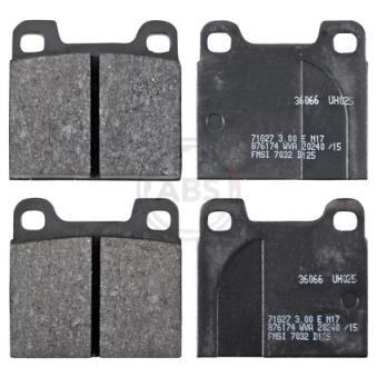 Jeu de 4 plaquettes de frein avant A.B.S. 36066 pour TESLA MODEL X /6 2.0 - 110cv