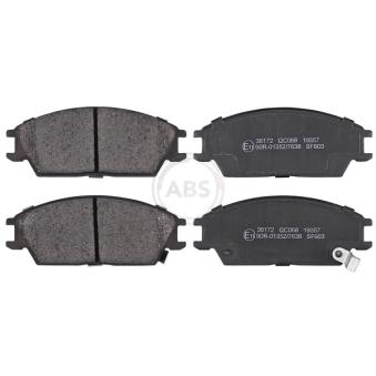 Jeu de 4 plaquettes de frein avant A.B.S. 36172 pour SEAT MARBELLA 1.3 - 86cv