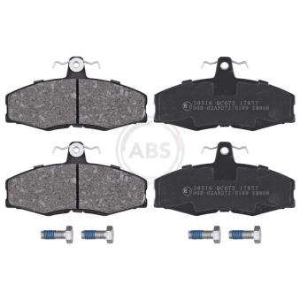 Jeu de 4 plaquettes de frein avant A.B.S. [36516]