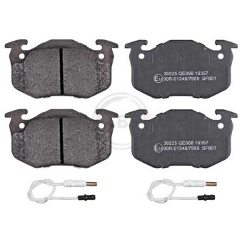 Jeu de 4 plaquettes de frein avant A.B.S. 36525 pour FIAT MULTIPLA 1.2 - 54cv