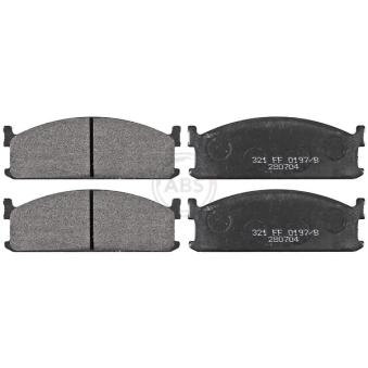 Jeu de 4 plaquettes de frein avant A.B.S. 36593 pour ISUZU MIDI 2.0 - 83cv