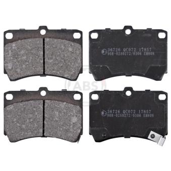 Jeu de 4 plaquettes de frein avant A.B.S. [36726]