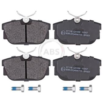 Jeu de 4 plaquettes de frein arrière A.B.S. 37118 pour ABARTH PUNTO 1.9 TDI - 110cv