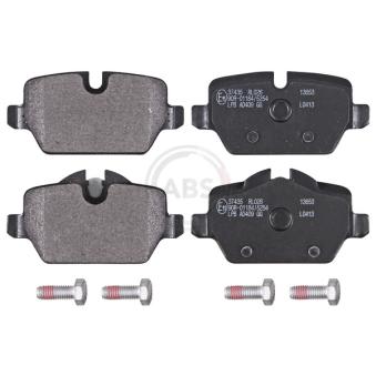 Jeu de 4 plaquettes de frein arrière A.B.S. [37435]