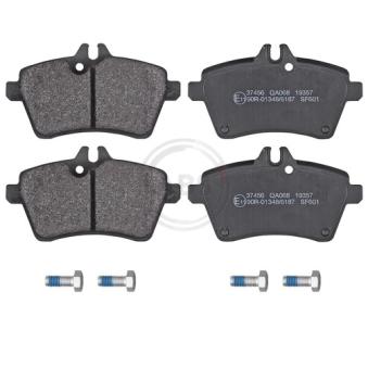 Jeu de 4 plaquettes de frein avant A.B.S. [37456]