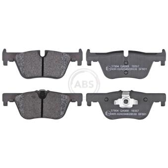 Jeu de 4 plaquettes de frein arrière A.B.S. [37904]