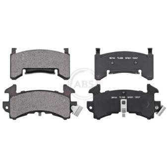 Jeu de 4 plaquettes de frein arrière A.B.S. 38154 pour CHEVROLET S10 2.2 - 122cv