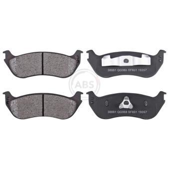 Jeu de 4 plaquettes de frein arrière A.B.S. [38881]