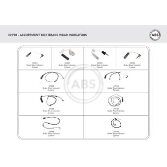 Contact d'avertissement, usure des plaquettes de frein A.B.S. 39998 pour PORSCHE BOXSTER E 350 BlueTEC - 252cv