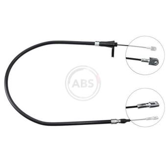 Tirette à câble, frein de stationnement A.B.S. K10596 pour MERCEDES-BENZ CLASSE E E 200 - 136cv