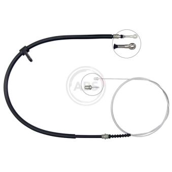 Tirette à câble, frein de stationnement A.B.S. K11037 pour FIAT TEMPRA 2.0 i 4x4 - 113cv