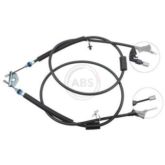 Tirette à câble, frein de stationnement A.B.S. K13475 pour RENAULT DUSTER 2.0 TDCi - 110cv