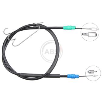 Tirette à câble, frein de stationnement A.B.S. K13853 pour FORD TRANSIT 2.2 TDCi 4x4 - 125cv