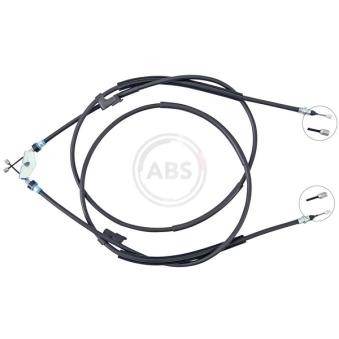 Tirette à câble, frein de stationnement A.B.S. K14051 pour NISSAN PRIMERA D3 - 150cv