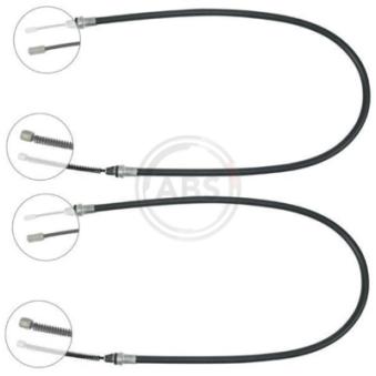 Tirette à câble, frein de stationnement A.B.S. K16626 pour SMART CABRIO 0.6 - 61cv