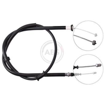 Tirette à câble, frein de stationnement A.B.S. K16787 pour FIAT 500 1.4 - 100cv
