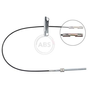 Tirette à câble, frein de stationnement A.B.S. K17253 pour AUDI 90 2.0 DI - 75cv