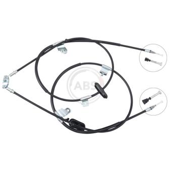 Tirette à câble, frein de stationnement A.B.S. K17603 pour CITROEN ACADIANE 1.6 - 116cv