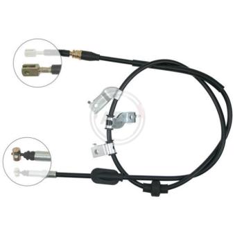 Tirette à câble, frein de stationnement A.B.S. K19177 pour HONDA CIVIC 1.8 16V - 169cv