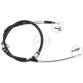 Tirette à câble, frein de stationnement A.B.S. K19227 pour HYUNDAI TRAJET 2.7 V6 - 173cv