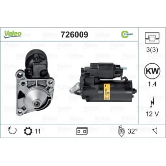 Démarreur VALEO OEM 7701499804