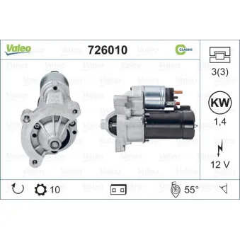 Démarreur VALEO OEM 5802W9