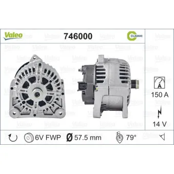 Alternateur VALEO OEM 57054S