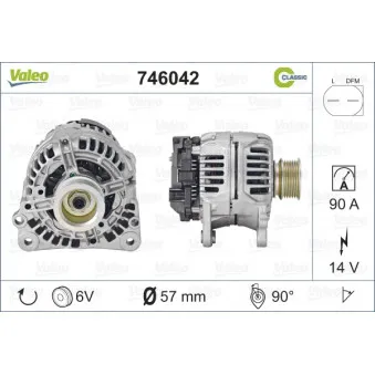 Alternateur VALEO OEM 6a903026