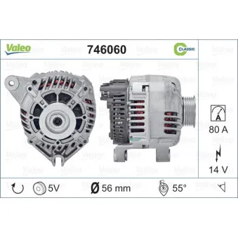 Alternateur VALEO OEM 5705HW