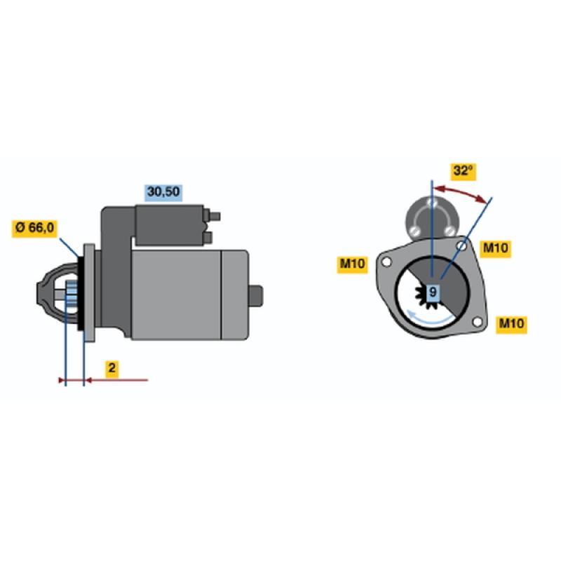 Démarreur BOSCH 0 001 107 067 - Visuel 2