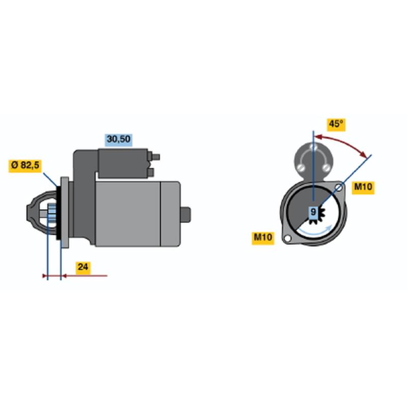 Démarreur BOSCH 0 001 314 044 - Visuel 2