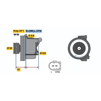 Alternateur BOSCH OEM 0001502250