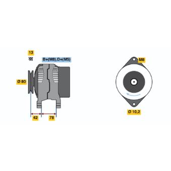 Alternateur BOSCH OEM 231007F001