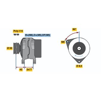 Alternateur BOSCH OEM 96FB10300DE