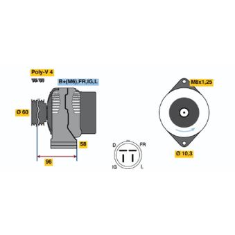 Alternateur BOSCH OEM YLE101730 Alternateur BOSCH OEM YLE101730