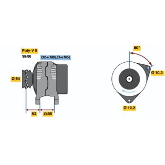 Alternateur BOSCH OEM 6204097