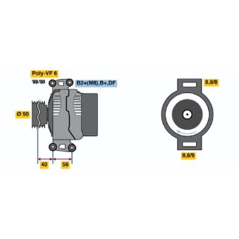 Alternateur BOSCH OEM 0131540802