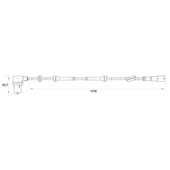 Capteur, vitesse de roue BOSCH [0 265 006 163]