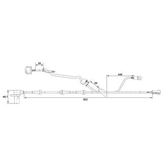 Capteur, vitesse de roue BOSCH [0 265 006 571]